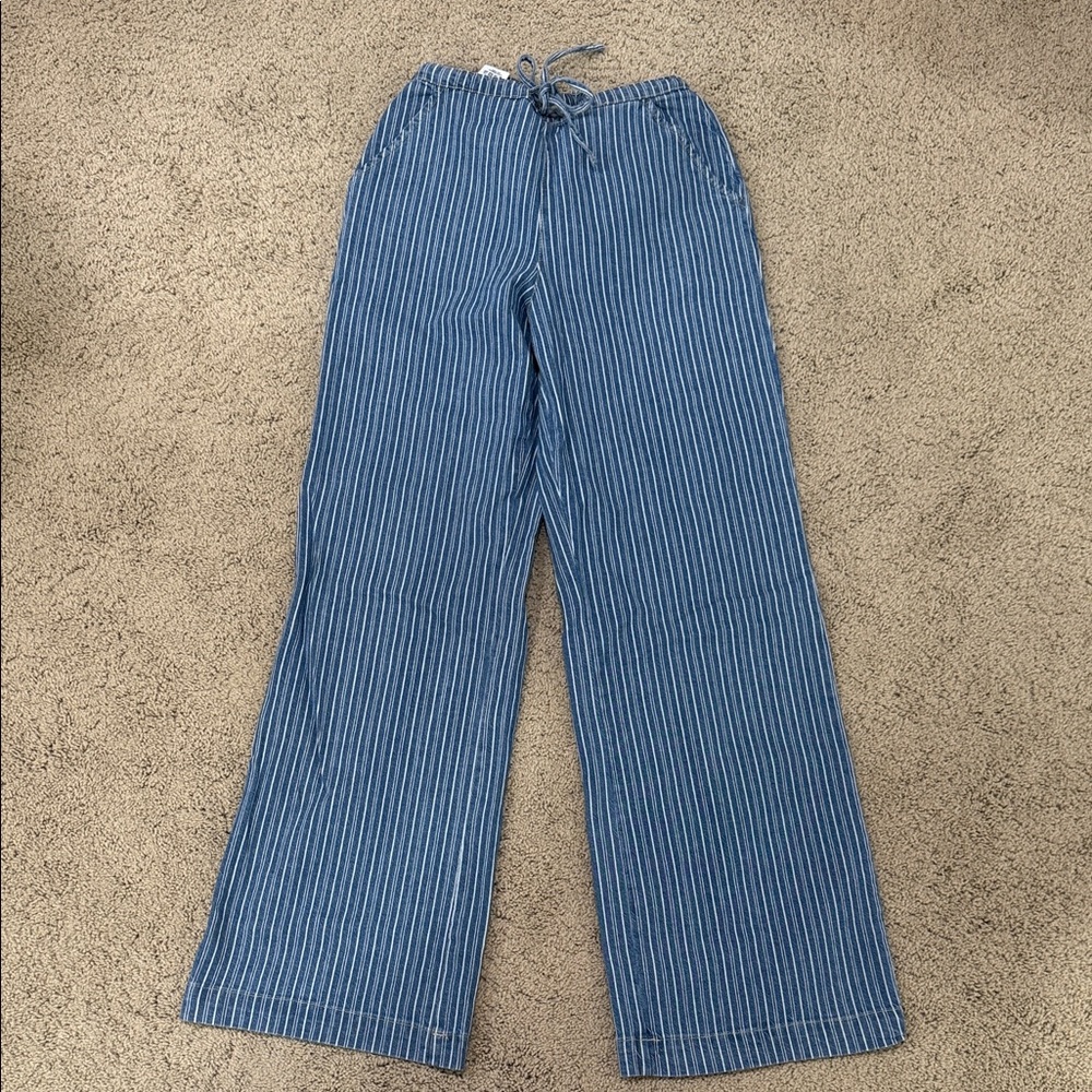 Tribal Blue Striped Women's Jeans - size XS